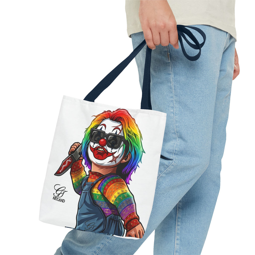 Rainbow Slasher Horror Tote Bag by GT Artland