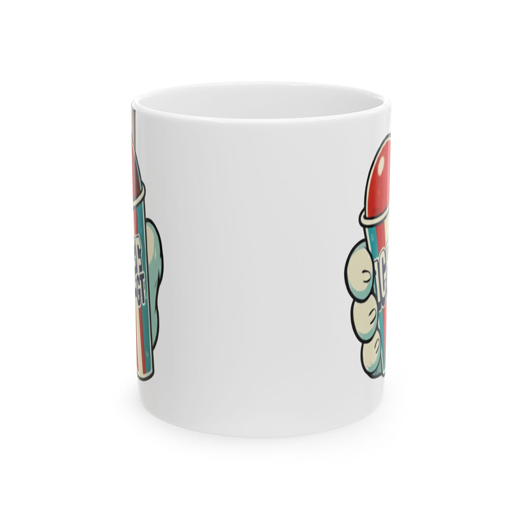 Hand Holding ICEE Mug | Ceramic 11oz and 15oz Coffee Cup by GT Artland