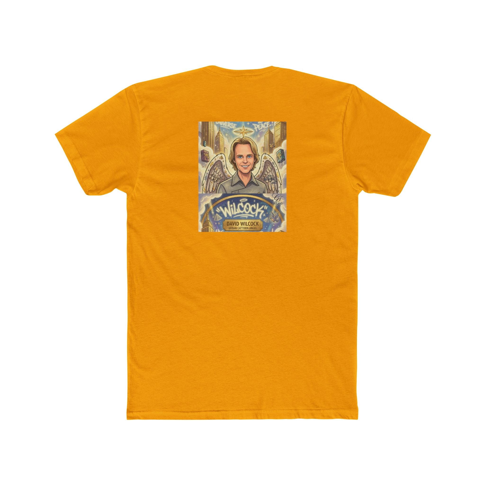 David Wilcock Angel Portrait Tee — Spiritual Memoir Graphic T-Shirt by GT Artland