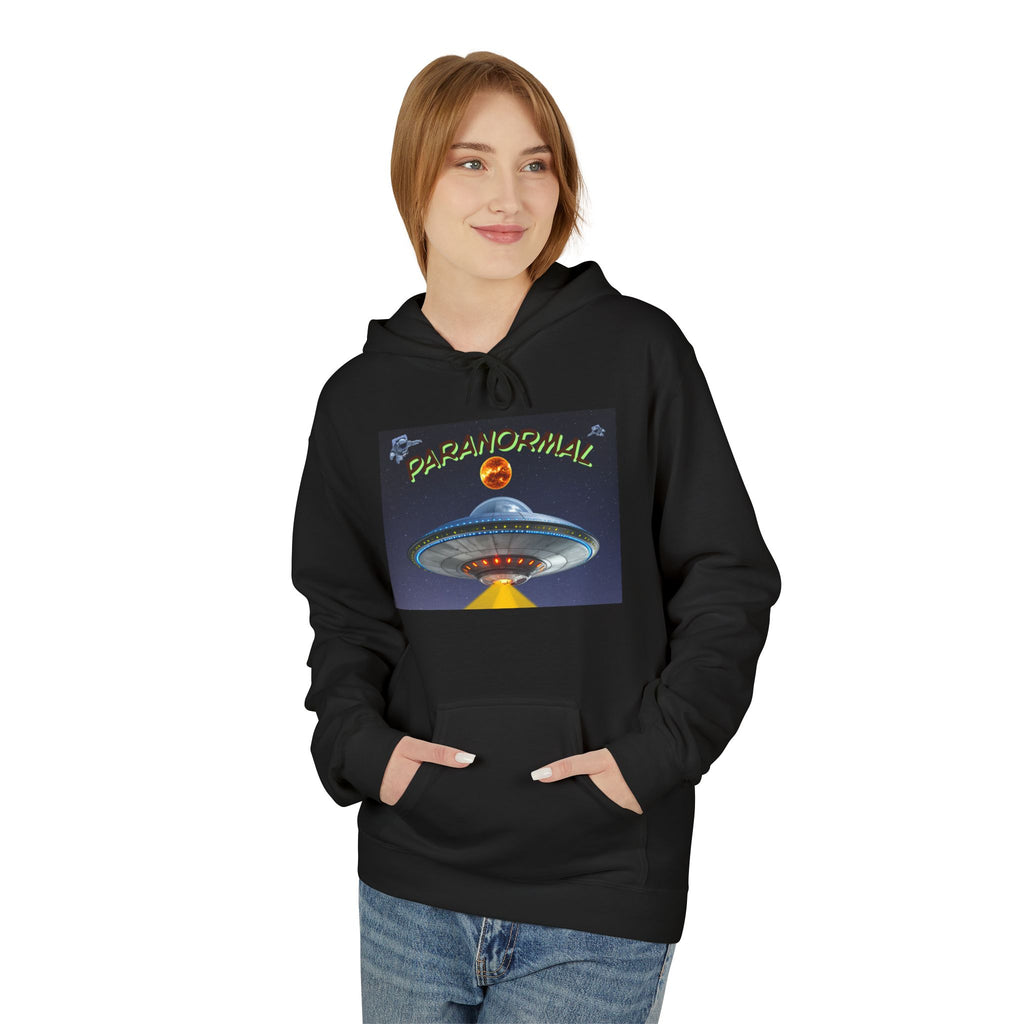Retro UFO Spaceship Hoodie | Paranormal Alien Abduction Design