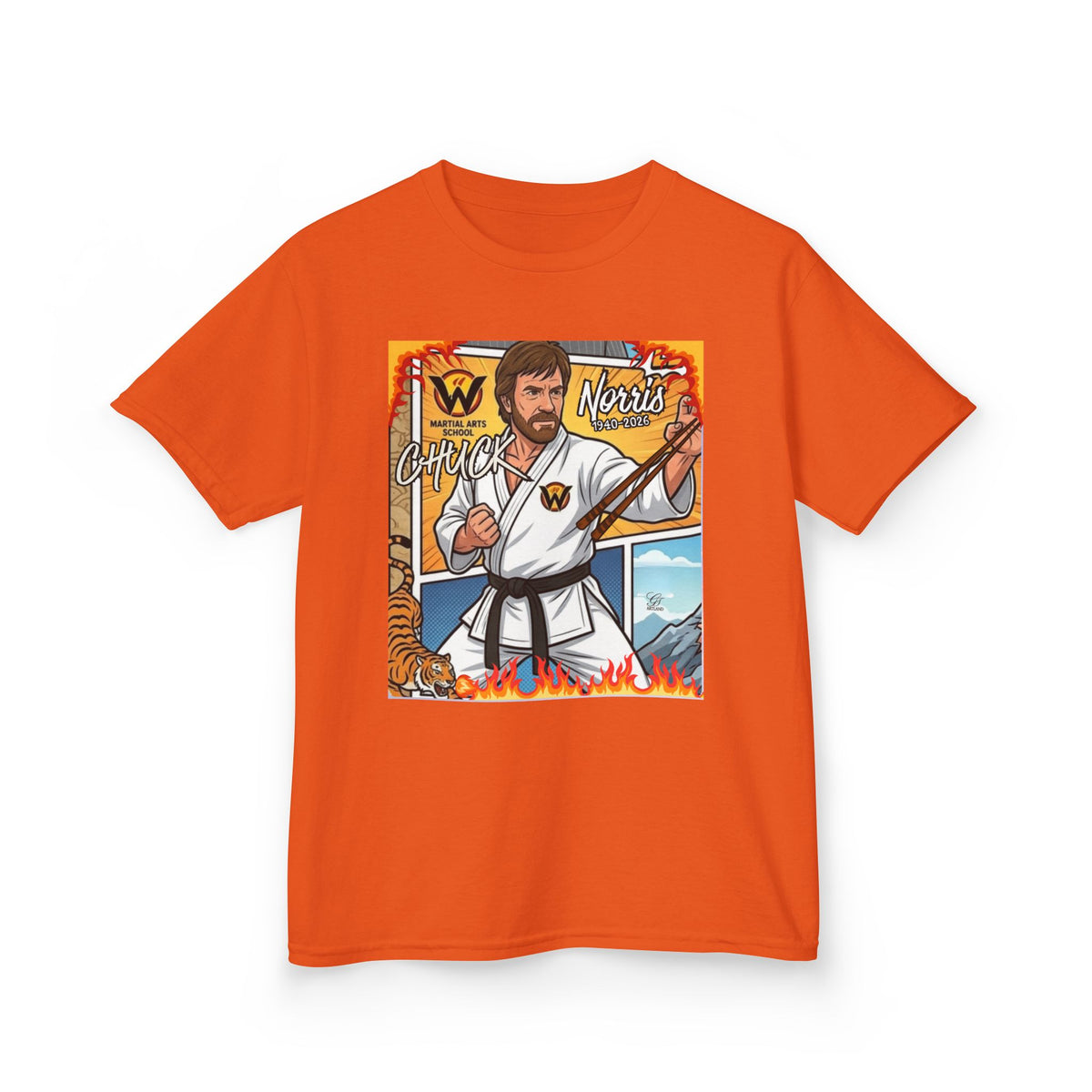 Chuck Norris Karate Kid Cartoon Shirt