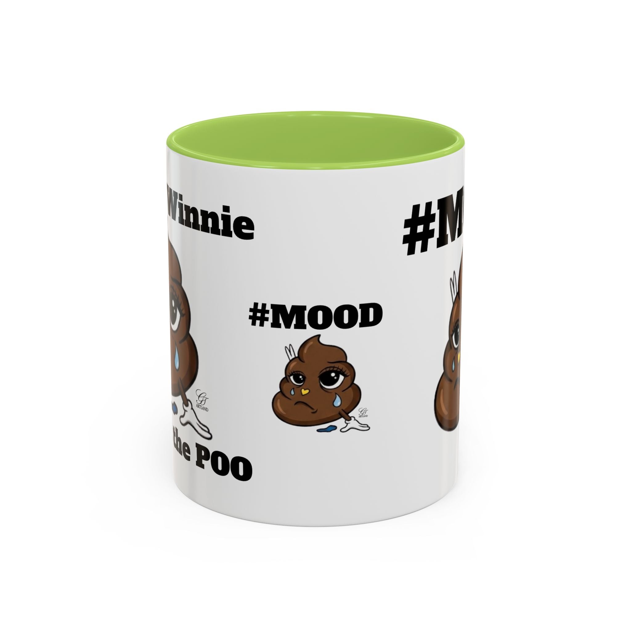 #MOOD Winnie without the poo Funny Poop Emoji Accent Coffee Mug – 11/15oz Novelty Gift by GT Artland