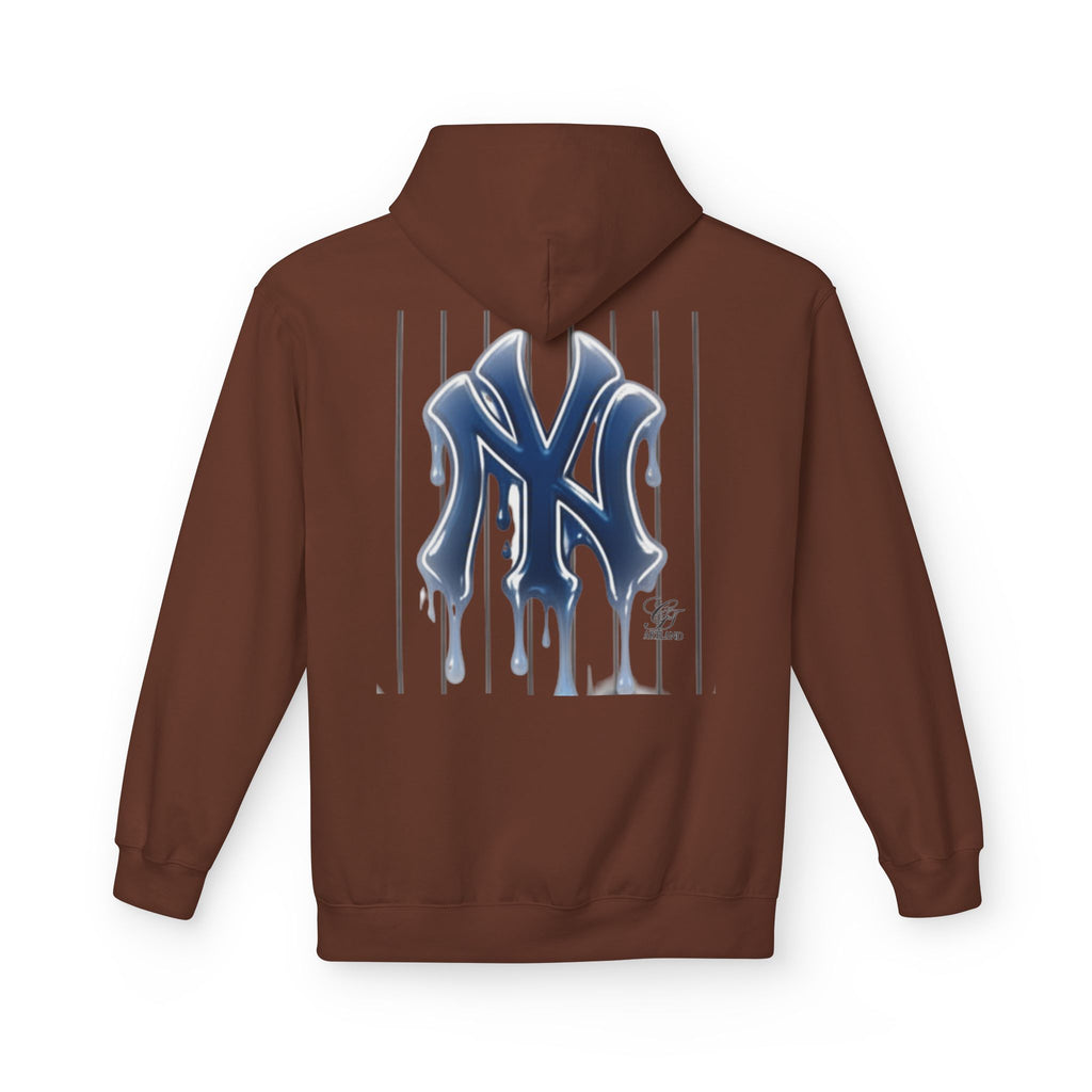 Dripping NY Fan Gear Logo Hoodie | Baseball Pinstripe Streetwear by GT Artland