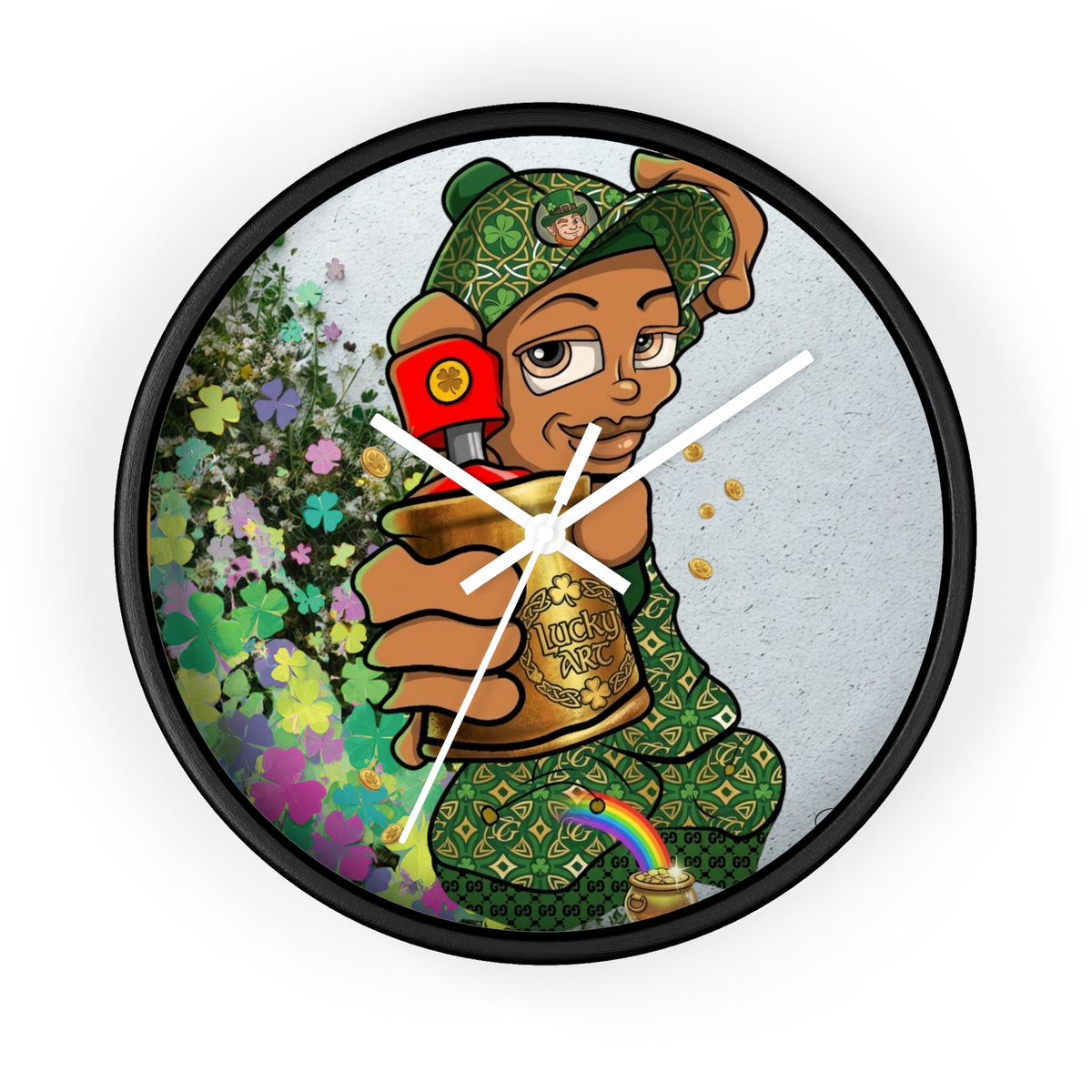 Spray Paint Kid Wall Clock