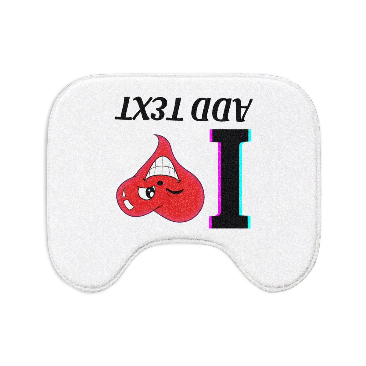 I Love [Custom Text] Personalized I Heart ORIGINAL 3-Piece Bath Mat Set by GT Artland