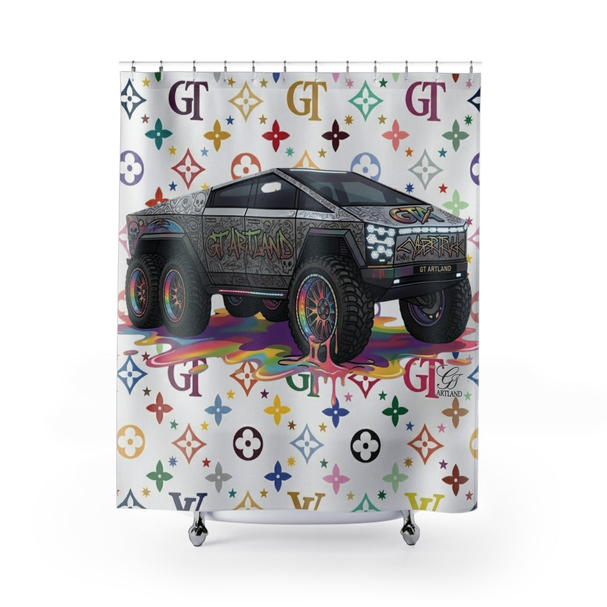 Monster Truck Shower Curtain by GT Artland