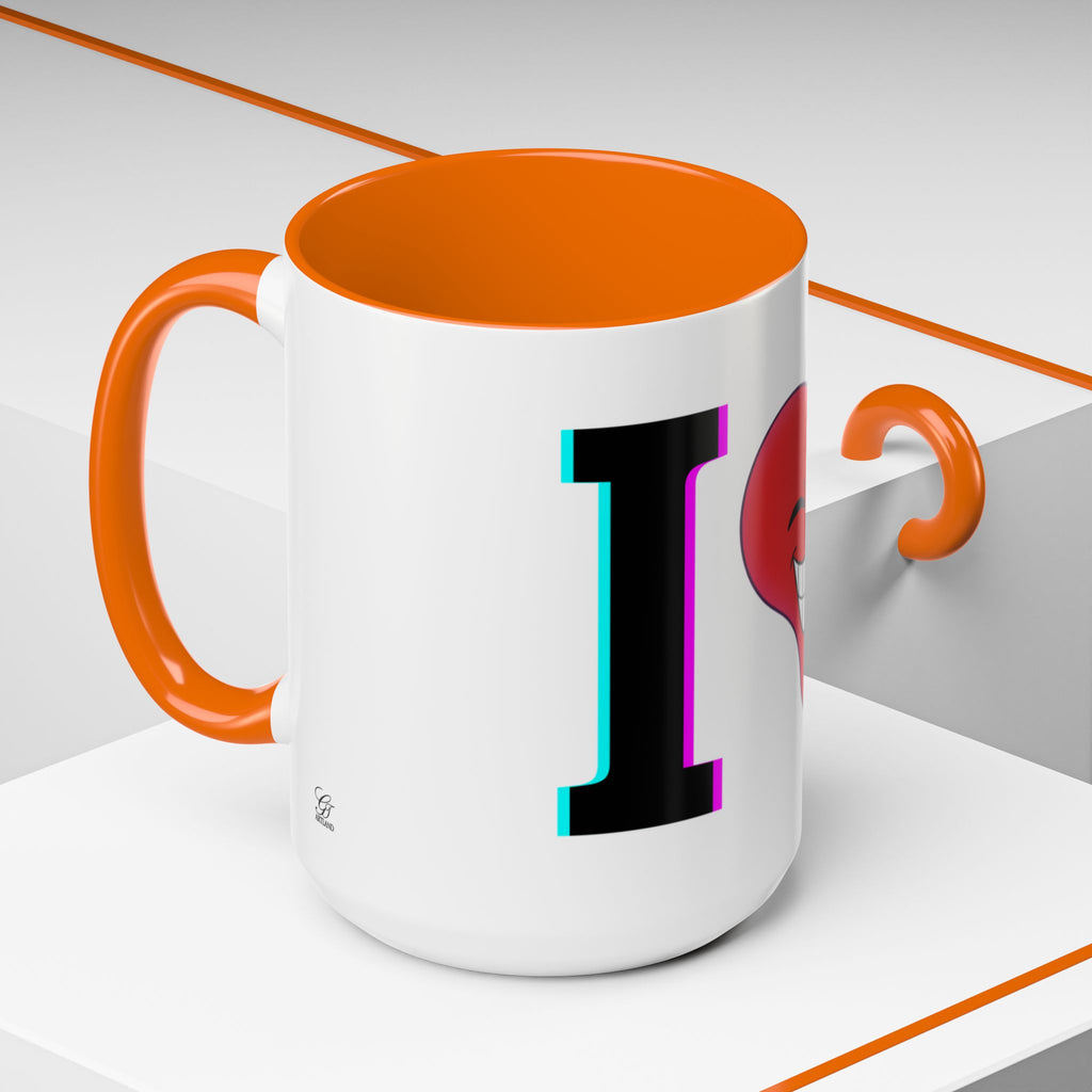 Winking Heart Graphic Mug | Accent Coffee Mug 11oz 15oz
