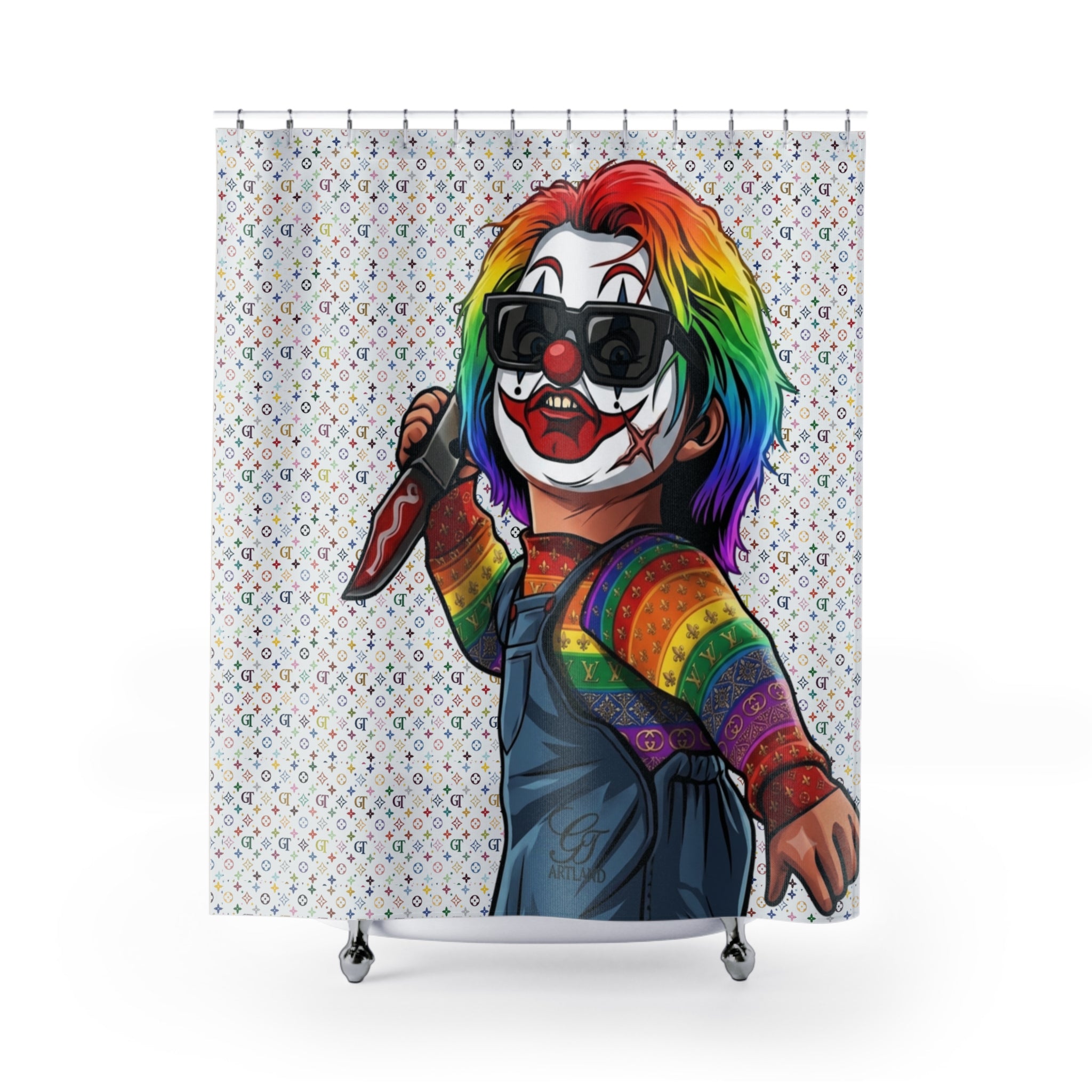 Rainbow Slasher | Creepy Horror Bathroom Decor by GT Artland