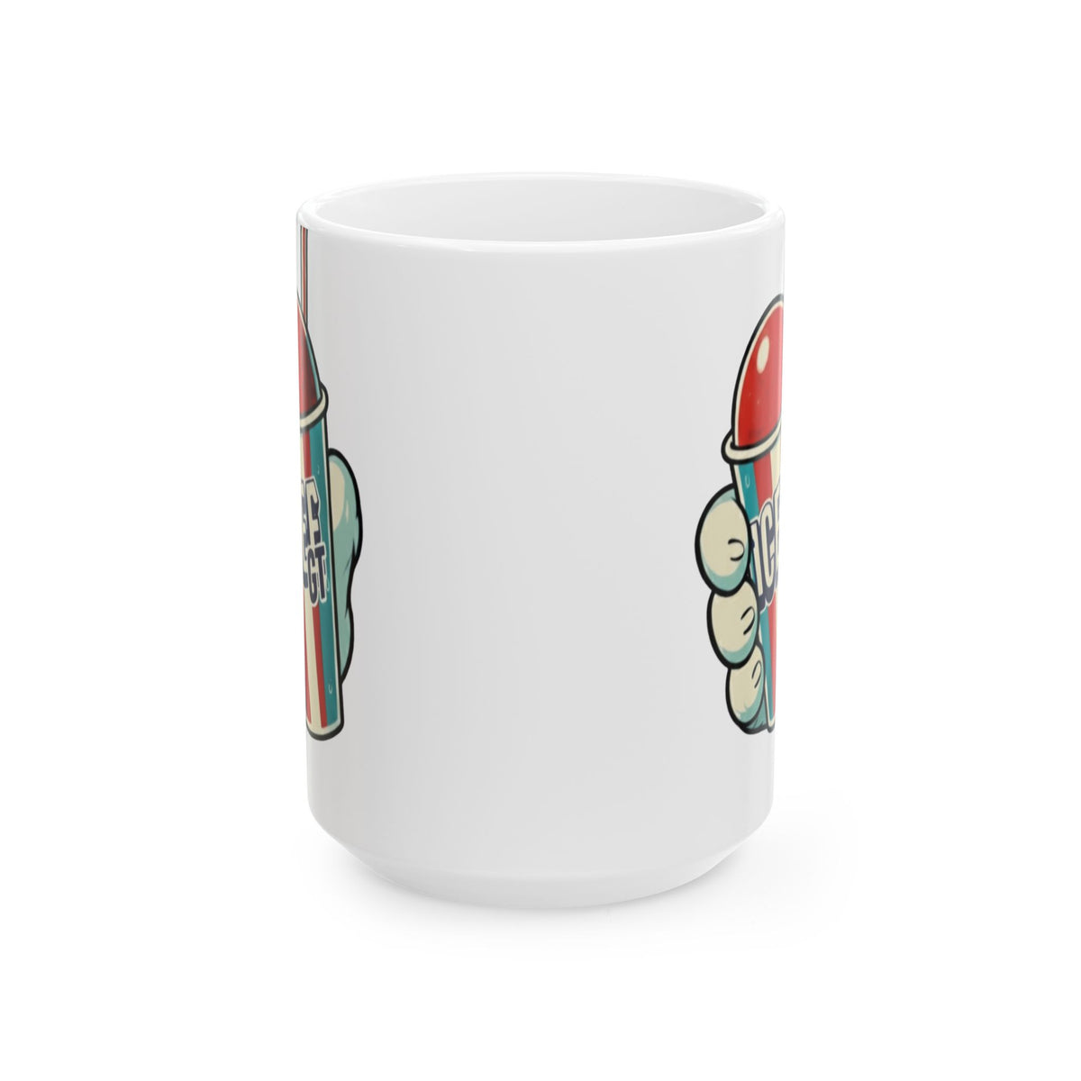 Hand Holding ICEE Mug | Ceramic 11oz and 15oz Coffee Cup by GT Artland
