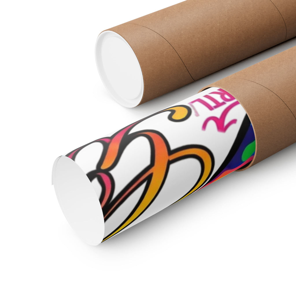 Colorful Rainbow Killa Shark Matte Poster – Bold Ocean Wall Art by GT Artland