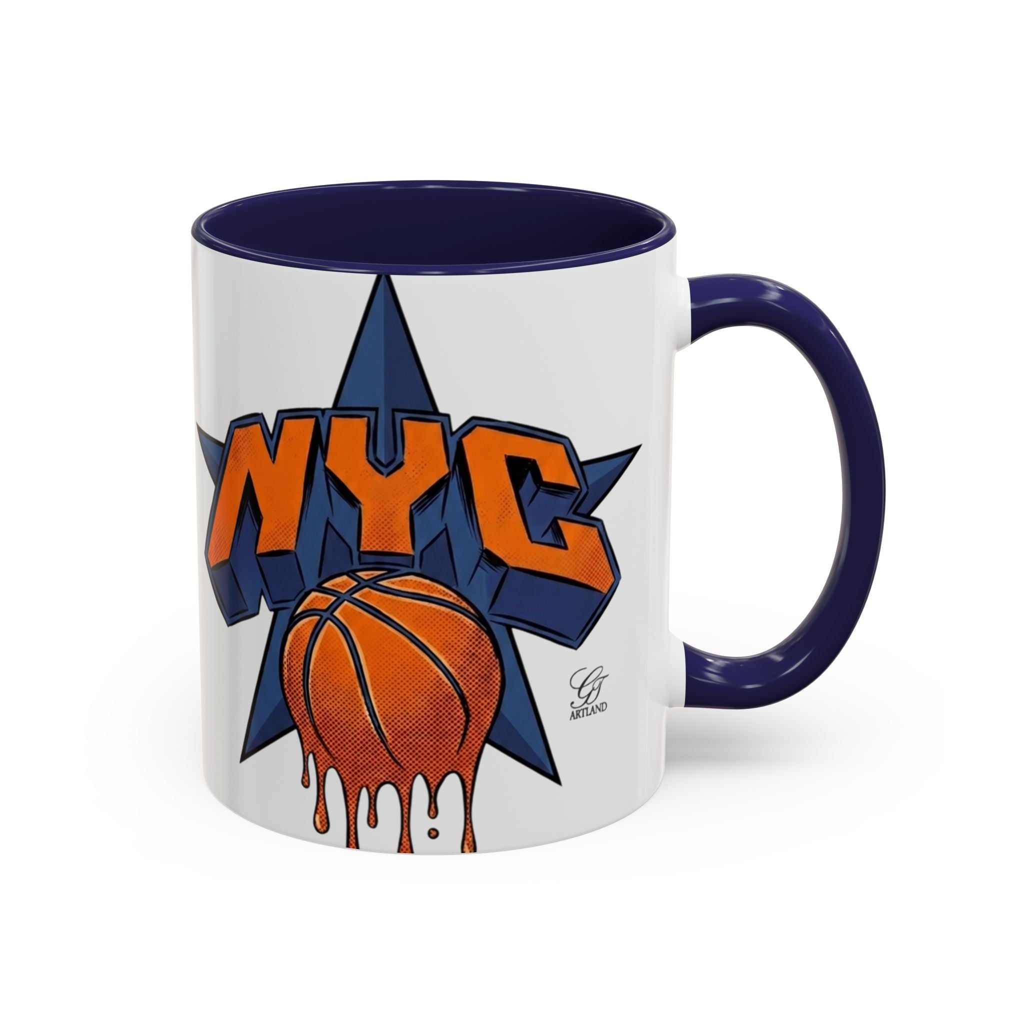 NYC  New York Champions Basketball Drip Mug | Accent Coffee Mug 11oz 15oz by GT Artland
