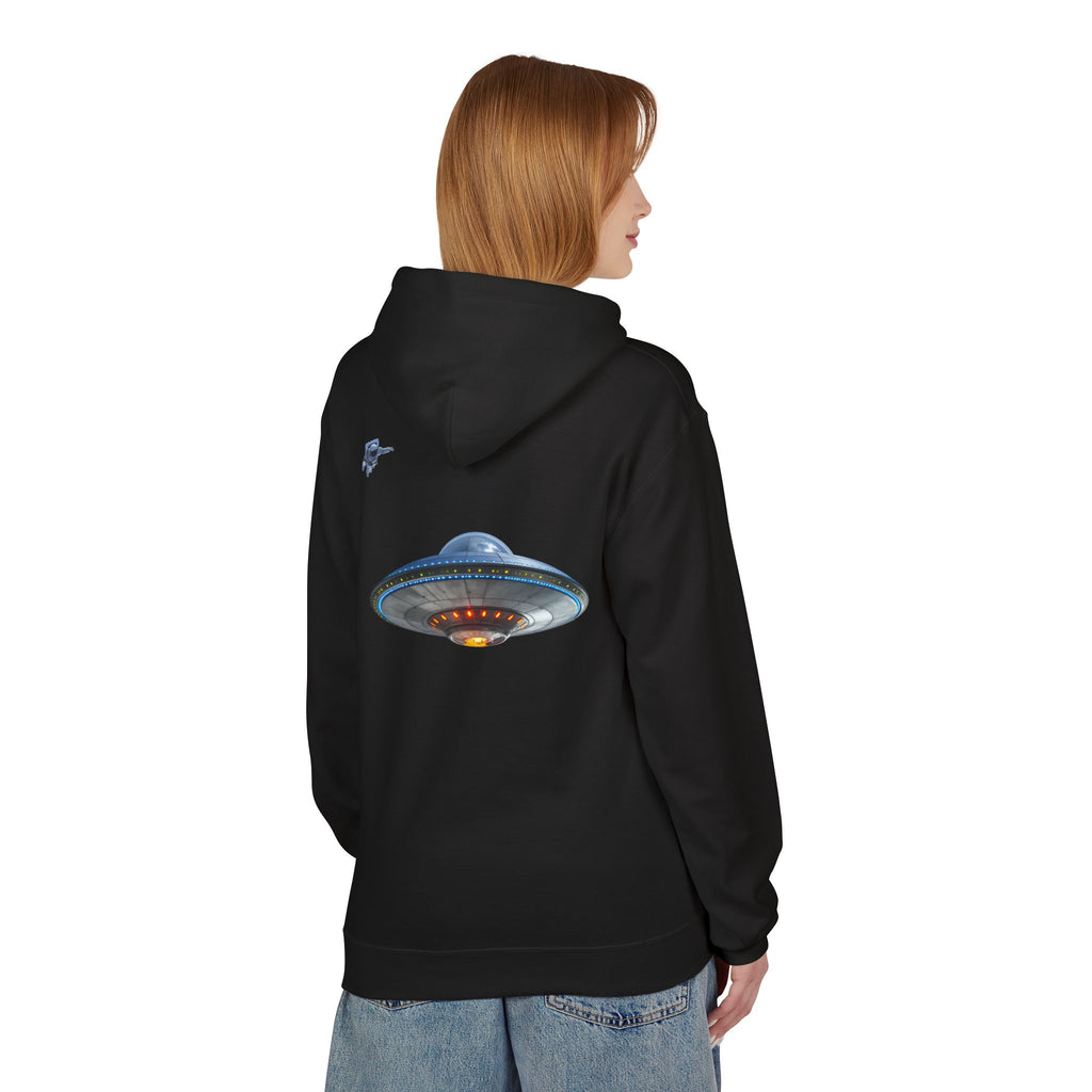 Retro UFO Spaceship Hoodie | Paranormal Alien Abduction Design