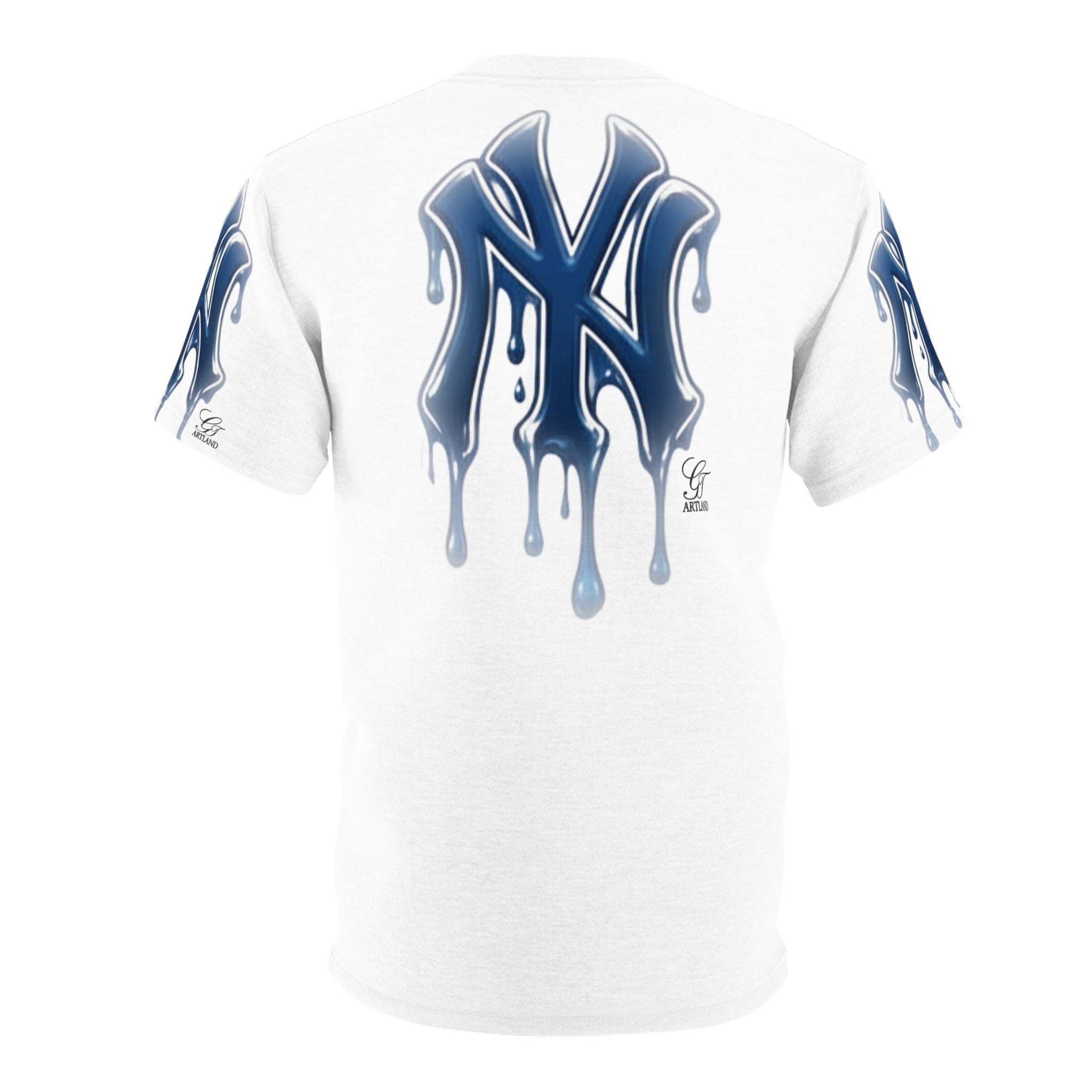 Yank Fan Gear Dripping NYC Logo T-Shirt | All-Over Print Tee by GT Artland