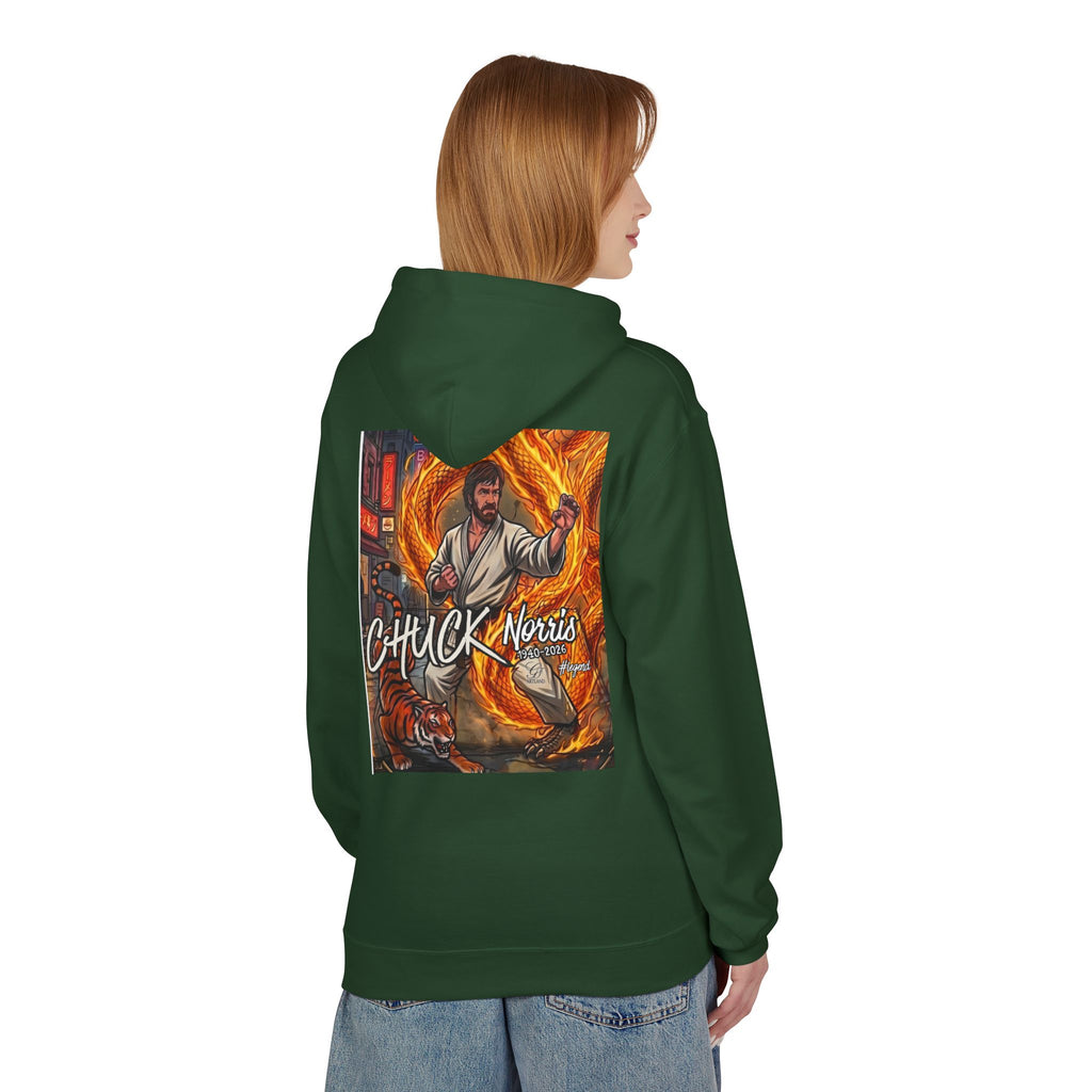 Chuck Norris Martial Arts Hoodie | Action Illustration, Retro Fight Scene by GT Artland