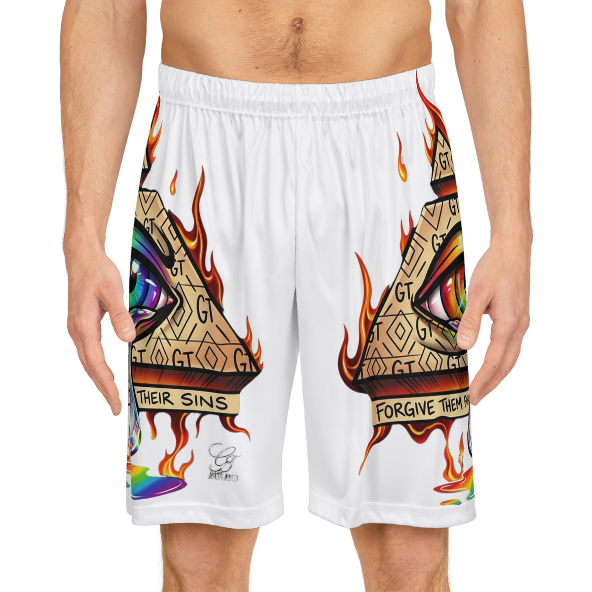 All-Seeing Eye Pyramid Shorts | Basketball Shorts