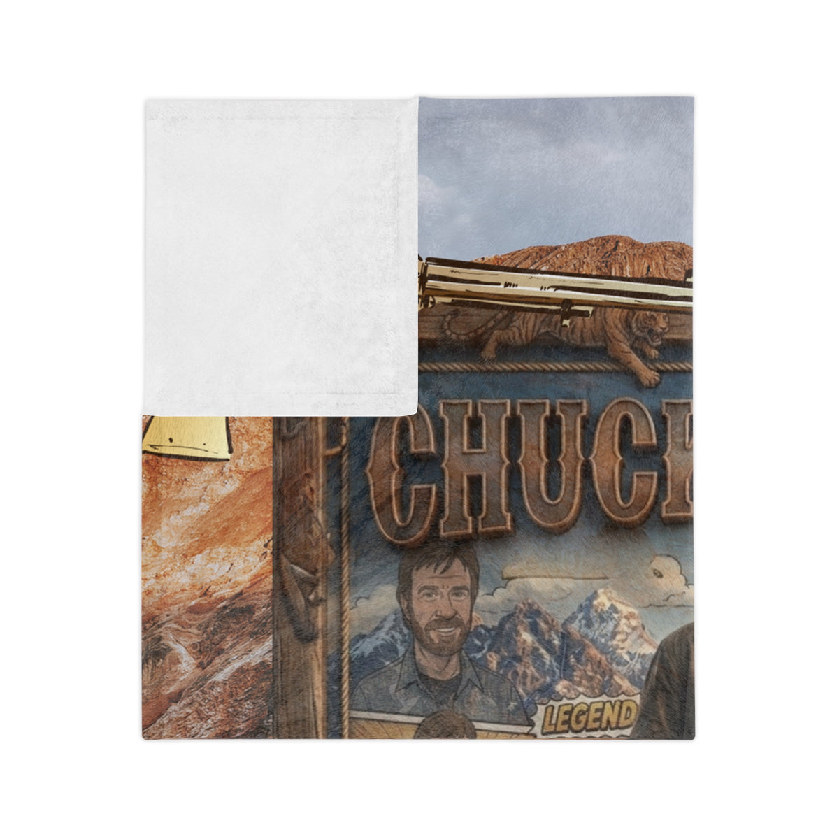 Chuck Norris Journey Velveteen Microfiber Blanket - Souvenir