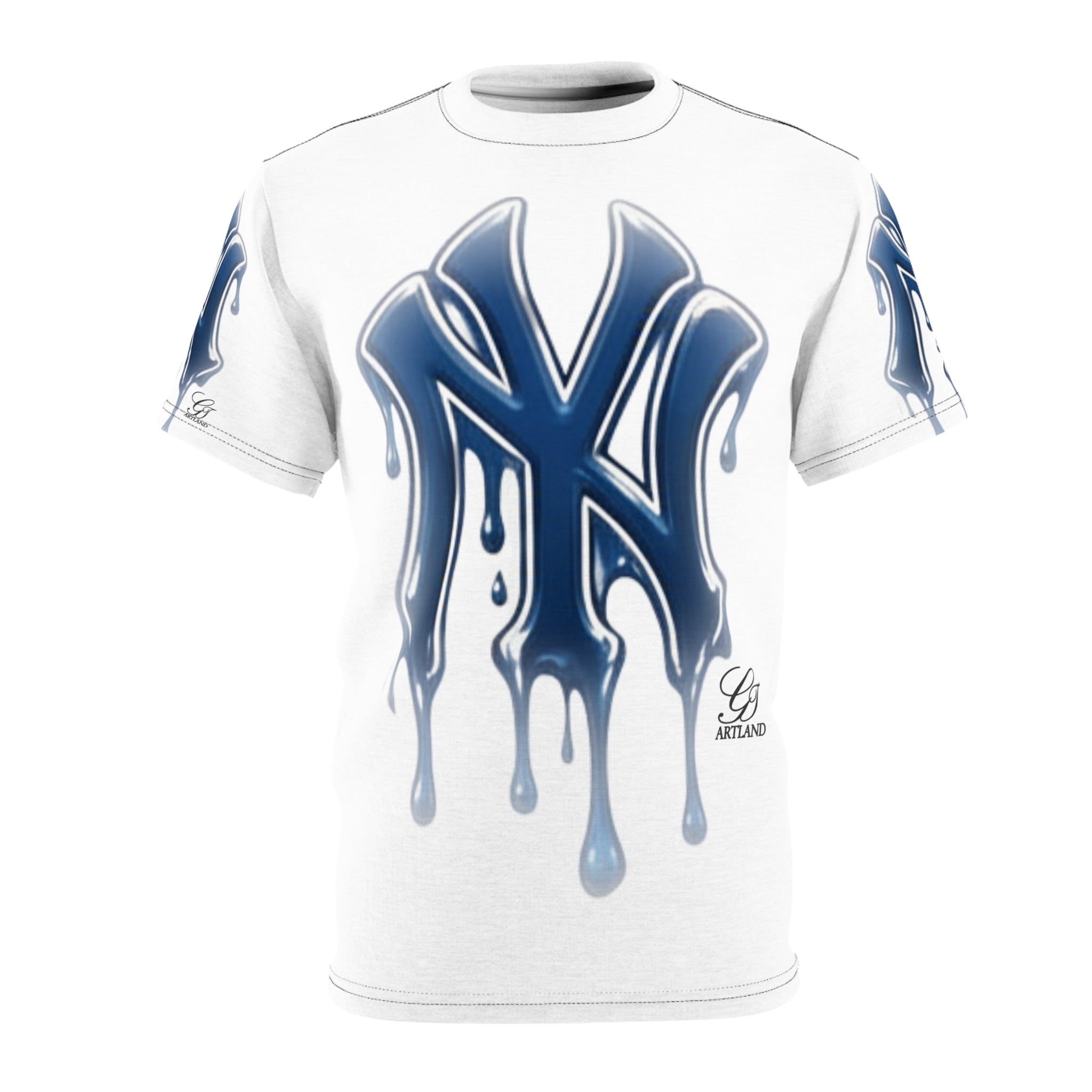 Yank Fan Gear Dripping NYC Logo T-Shirt | All-Over Print Tee by GT Artland
