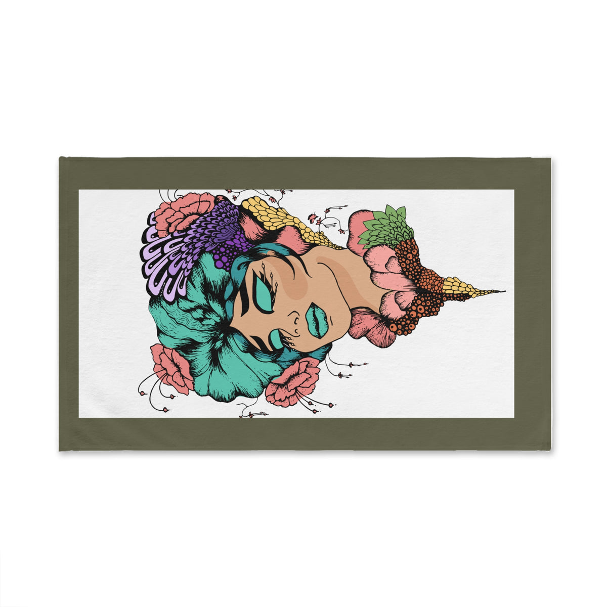 Tropical Floral Seashell Beauty Hand Towel
