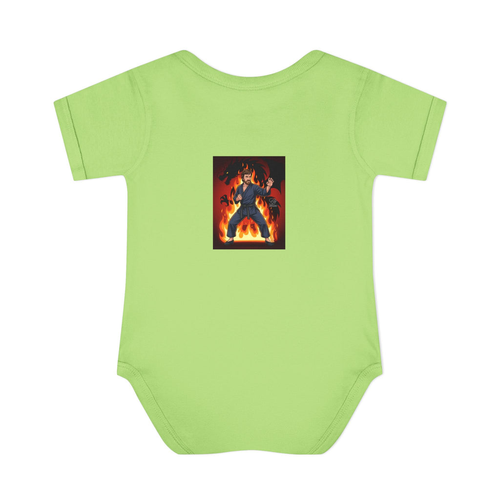 Flame Ninja Infant Bodysuit | Dragon Fire Martial Arts Baby Onesie