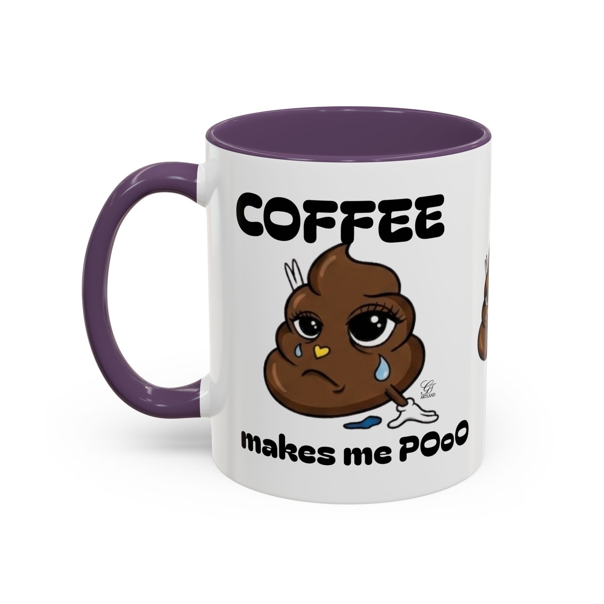 Coffee Mug — "Coffee Makes Me Pooo" Funny Novelty Accent Mug by GT Artland