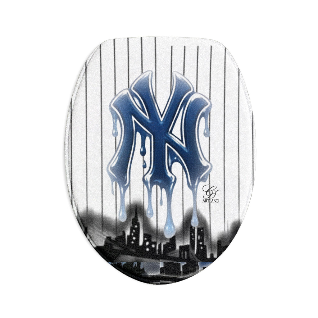 NY Airbrush Yankee Styled Urban Designer Dripping Logo Bath Mat 3-Piece Set by GT Artland
