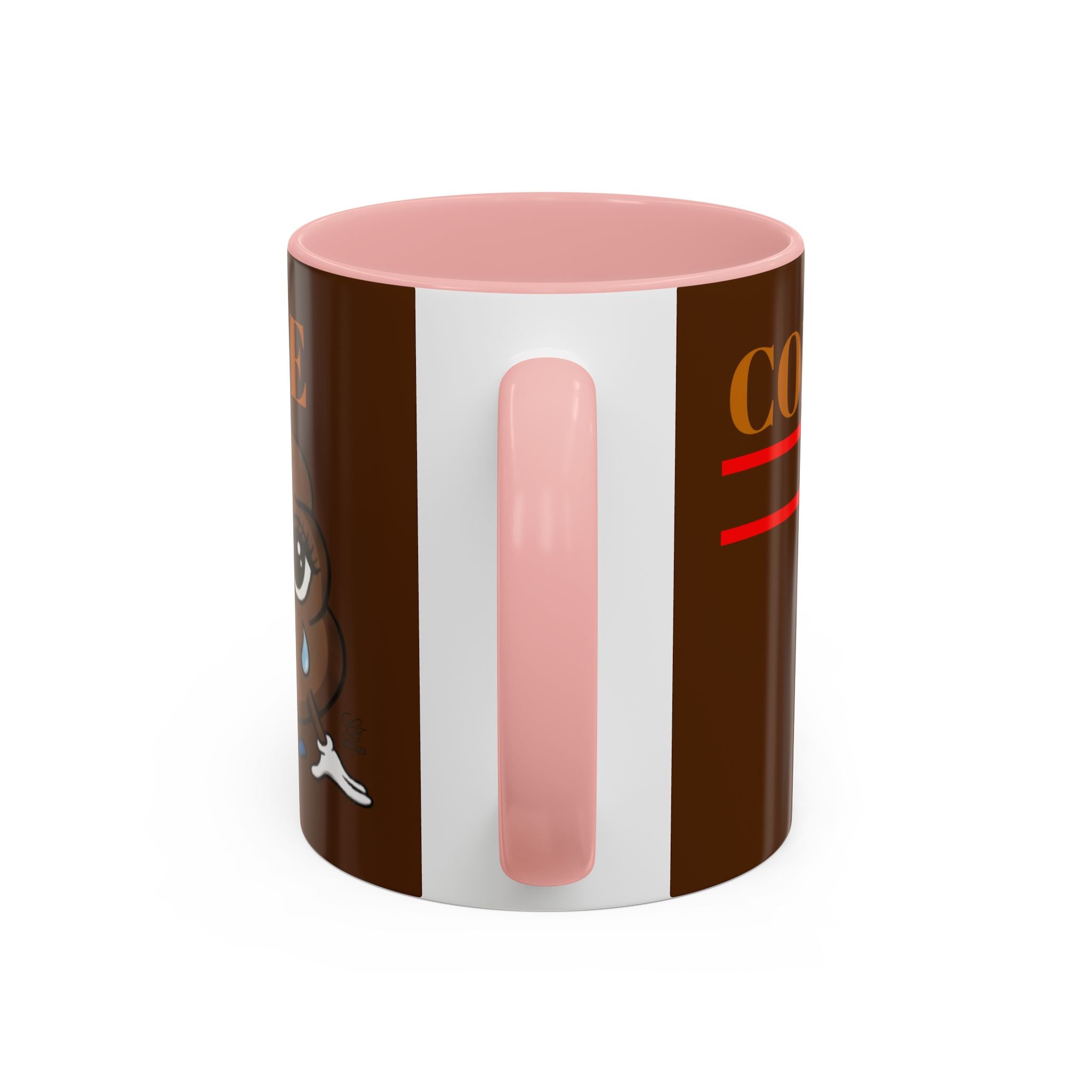 Coffee Mug — Cute Crying Poop Character "Coffee = Pooo" Accent Ceramic Mug by GT Artland