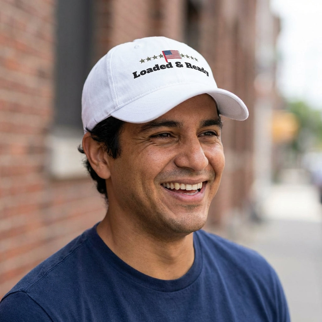 "Loaded & Ready" Flag Embroidery Cap | American Baseball Hat