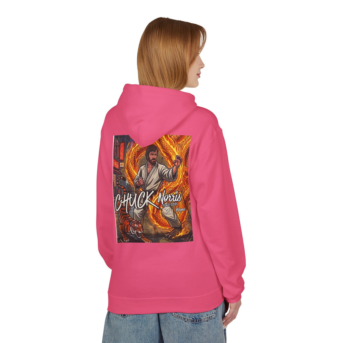 Chuck Norris Martial Arts Hoodie | Action Illustration, Retro Fight Scene by GT Artland