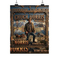 Chuck Norris Movie Poster Matte Vertical Poster | Cowboy Lawman Wall Art by GT Artland