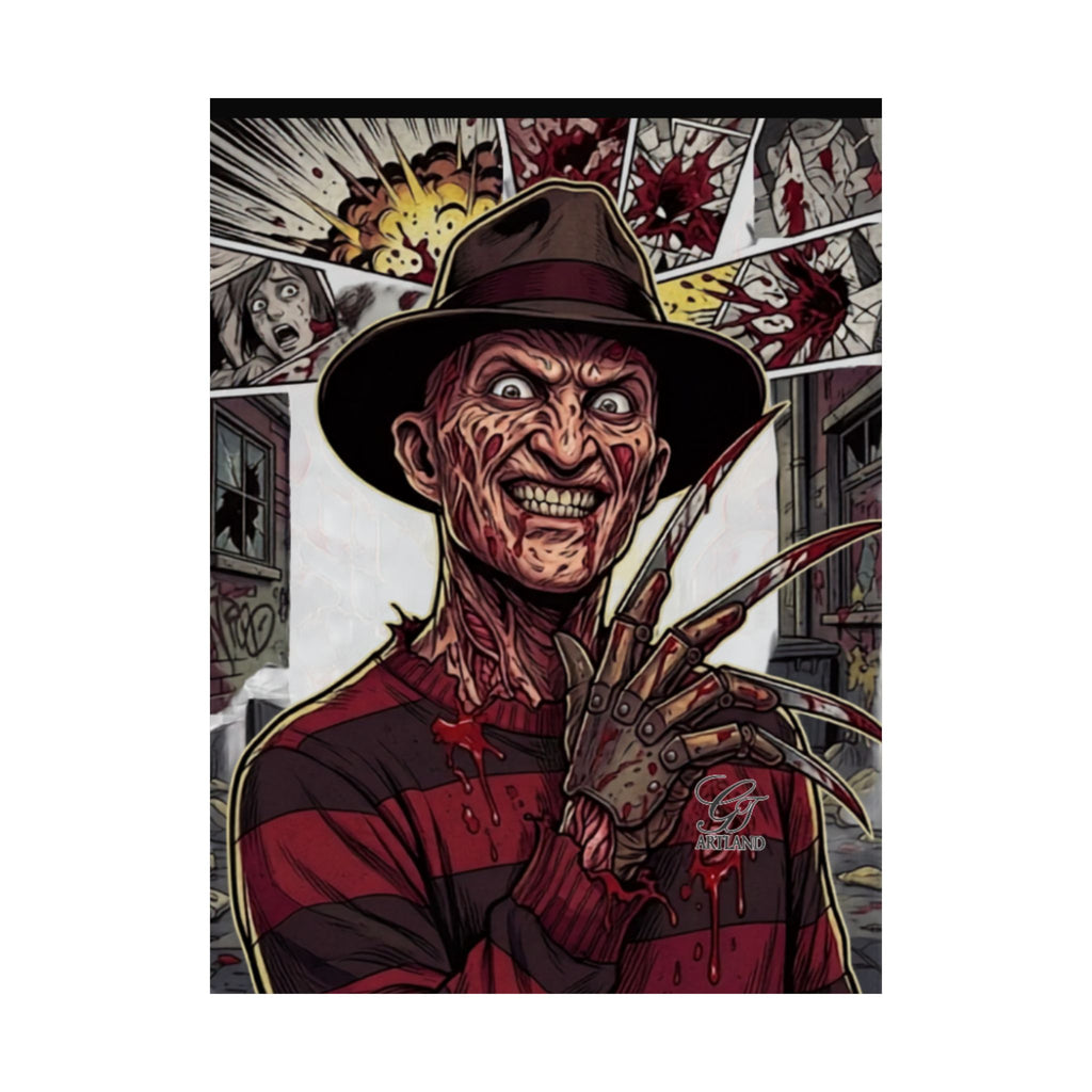 Elm Street Gangsta Horror Matte Vertical Posters by GT Artland