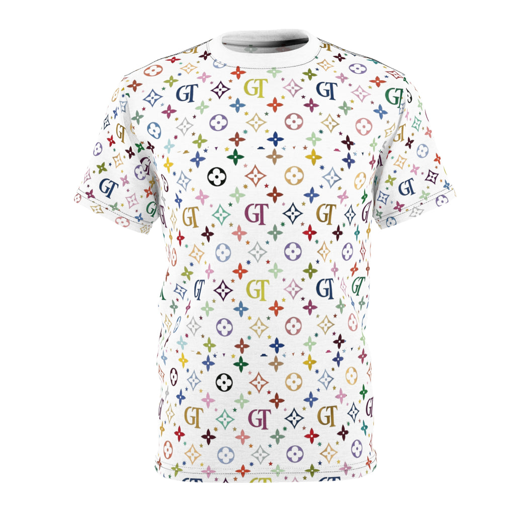 Colorful Monogram Designer Elite Pattern Tee | All-Over Print T-Shirt by GT Artland