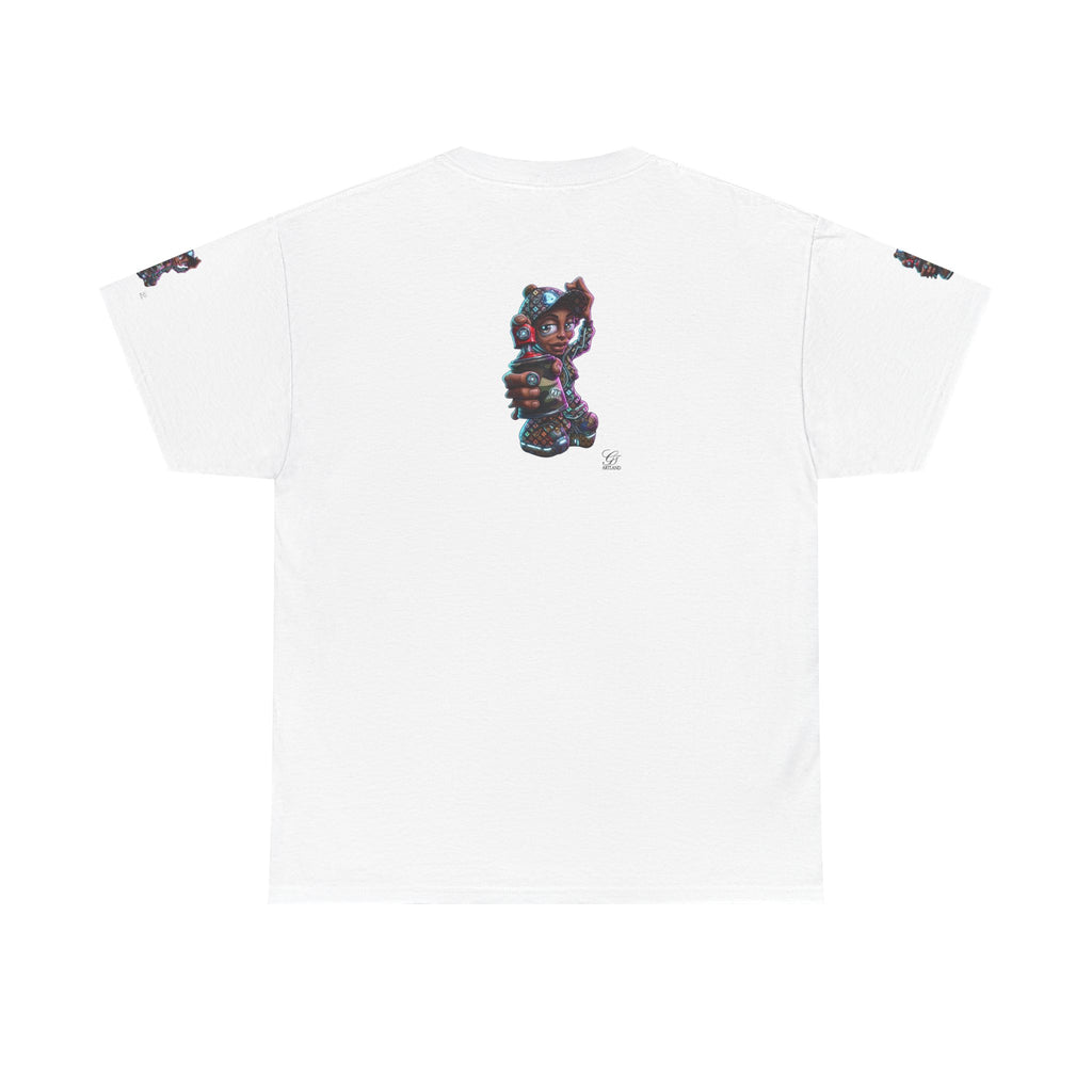 Ebony Futuristic Urban Spray Can Kid Gamer Tee - Cute Streetwear Graphic T-Shirt by GT Artland
