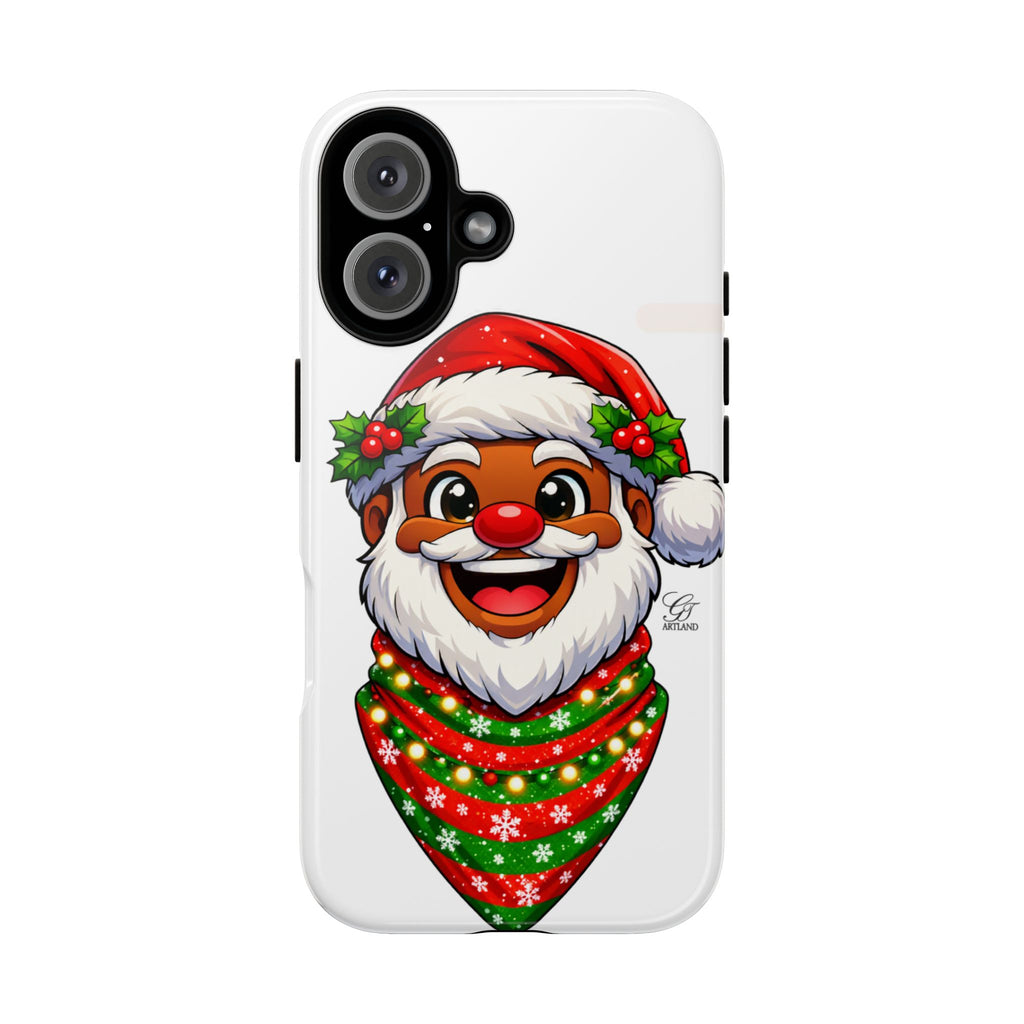 Santa Claus Cartoon Tough Case | Christmas Phone Case, Festive Holiday Design by GT Artland