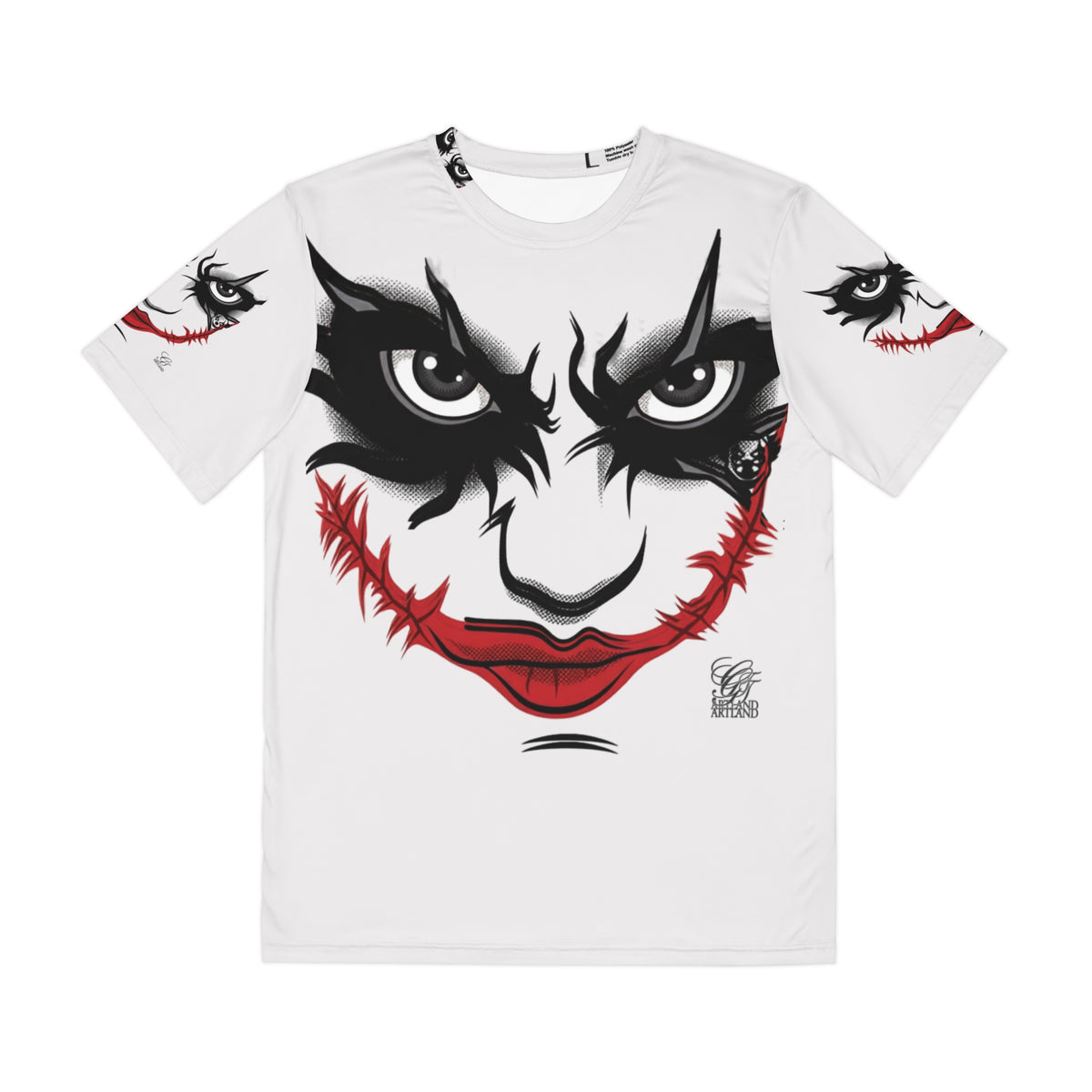 Evil Clown Horror Halloween Designer Men's Polyester Tee by GT Artland