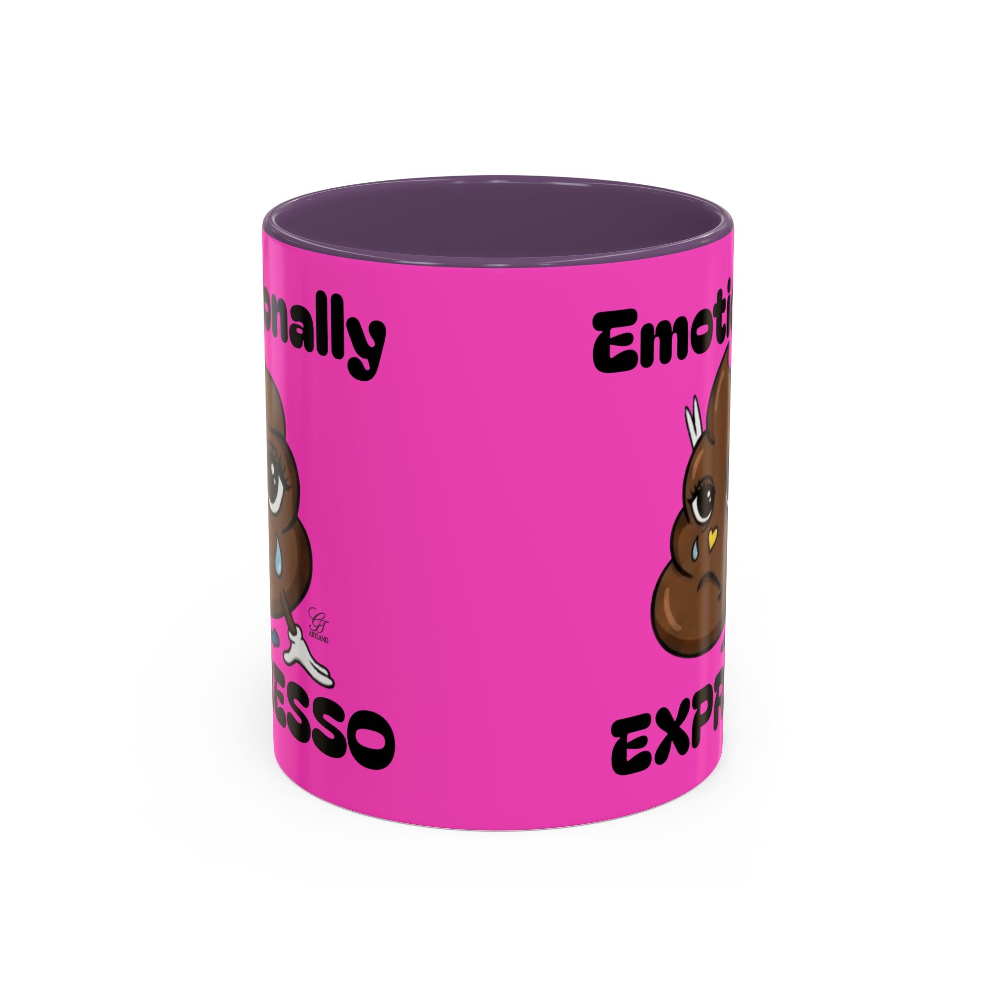 Emotionally Expresso Cute Crying Poop Emoji Designer Coffee Mug by GT Artland