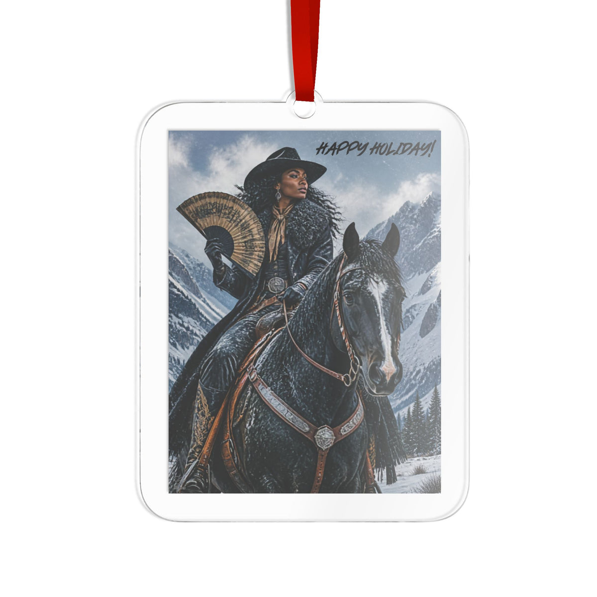Happy Holidays Country Styling  Acrylic Ornament
