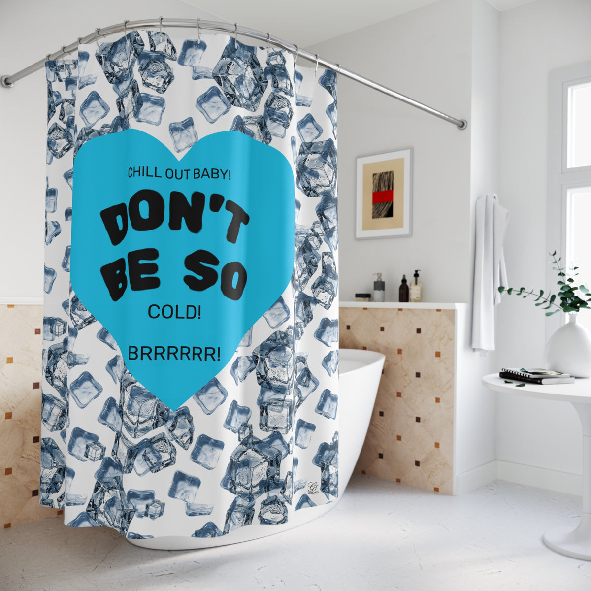 Don’t Be So Cold Shower Curtain | Blue Bathroom Decor