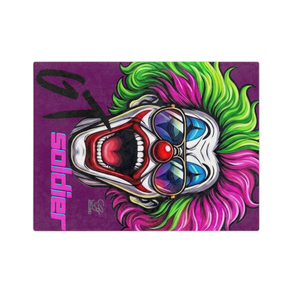 Neon GT Soldier Fan Gear Clown Blanket | Velveteen Microfiber by GT Artland