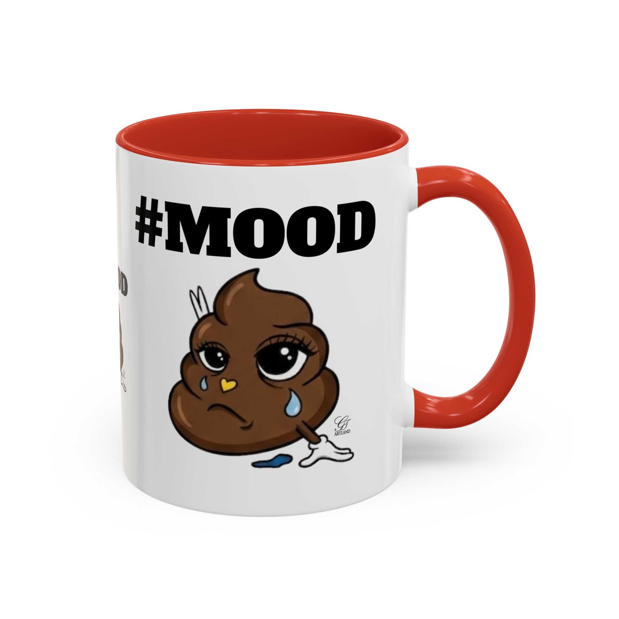 #MOOD Poop Emoji Accent Coffee Mug — Funny 11/15oz Novelty Mug by GT Artland
