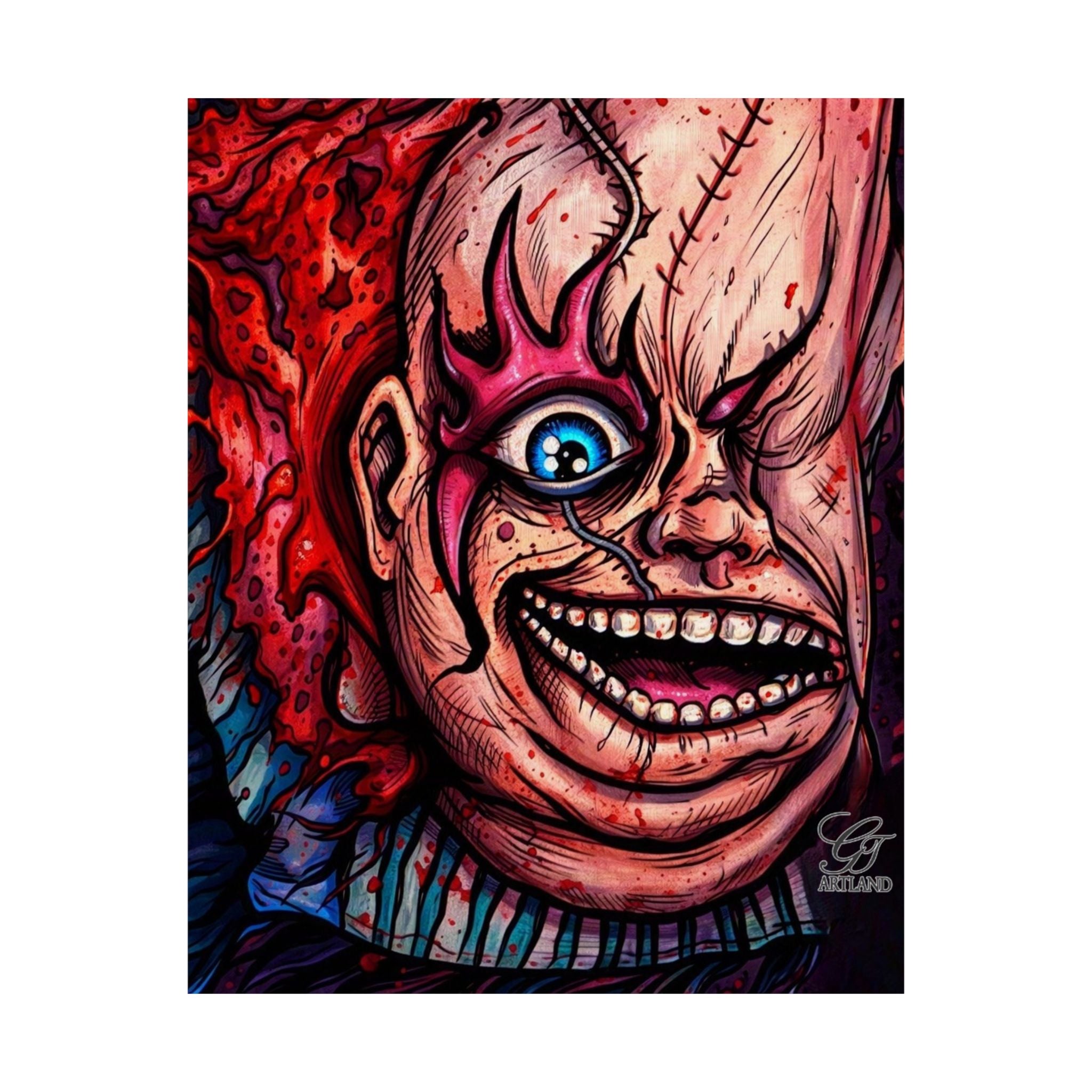 Playtimes Over Horror Elite Designer Matte Vertical Posters by GT Artland
