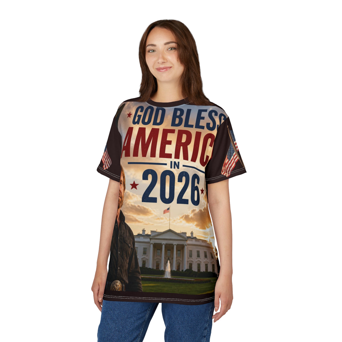 God Bless America 2026 Norris Fan Gear Designer T-shirt by GT Artland