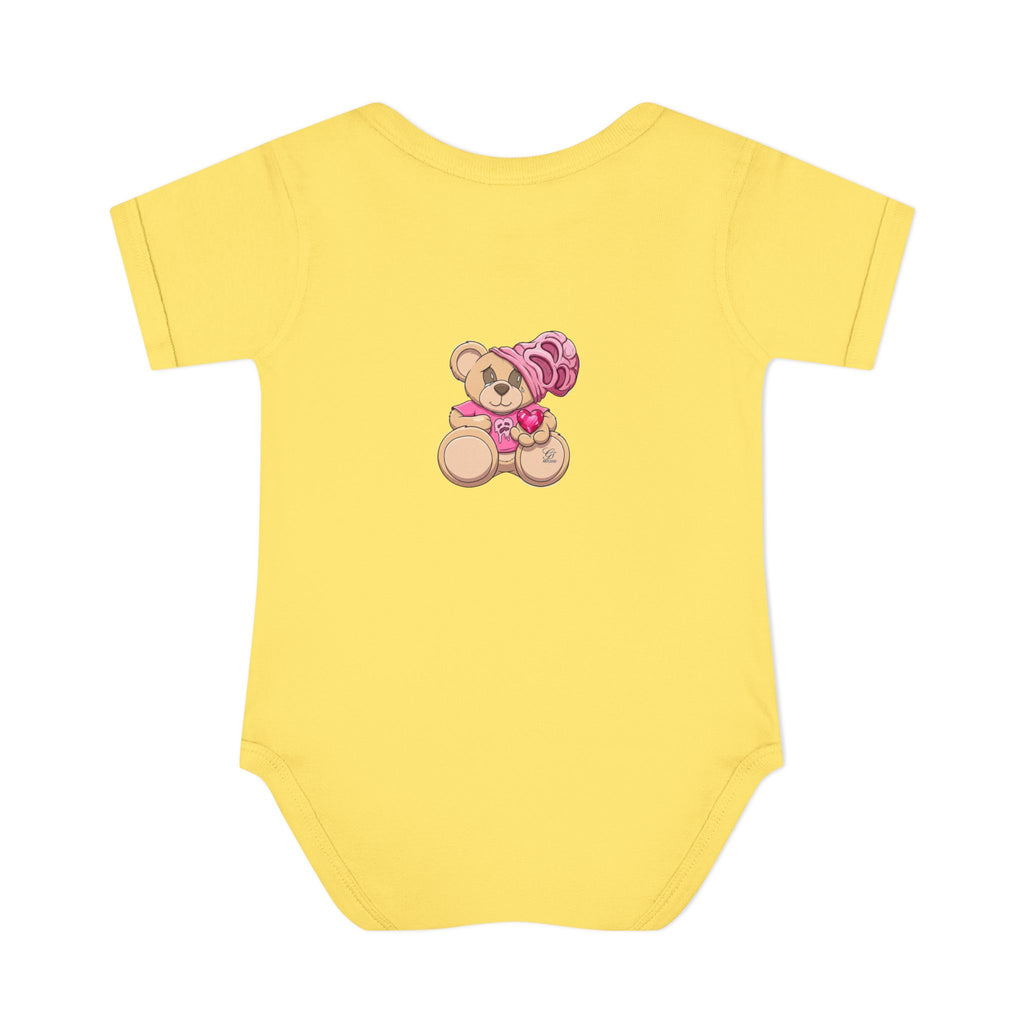 Pink Heart Teddy Bear Infant Bodysuit by GT Artland