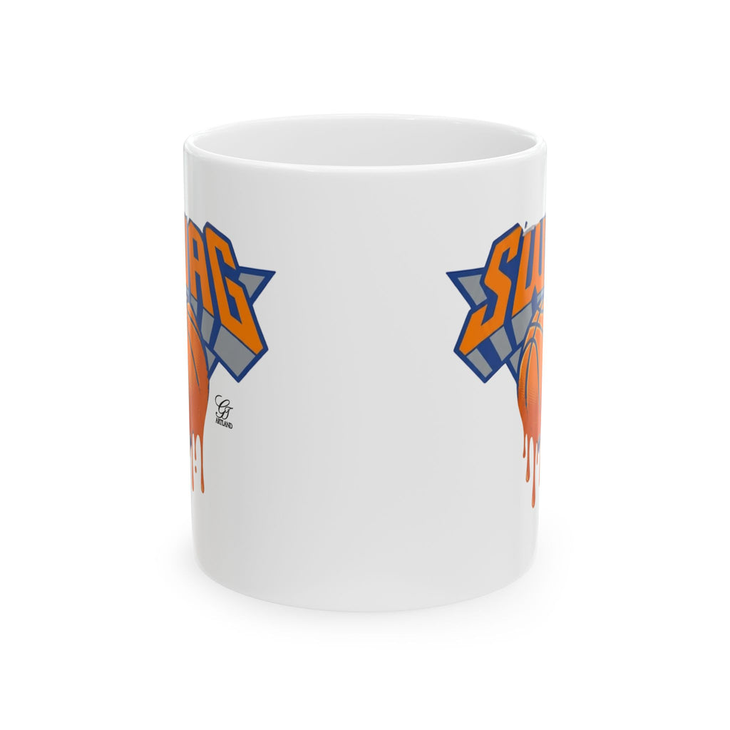 swag Dunk Basketball Logo Mug | Ceramic Coffee Cup by GT Artland