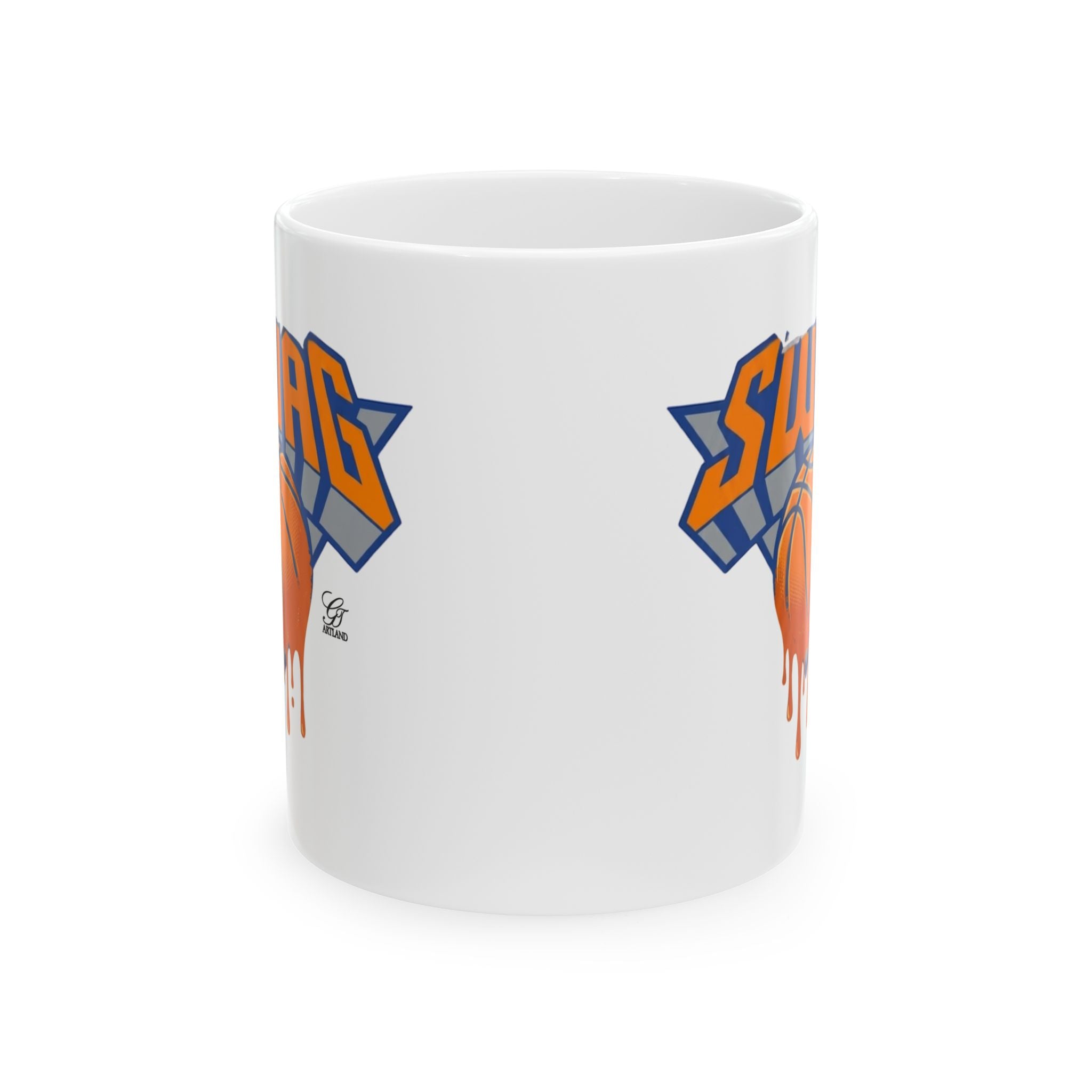 swag Dunk Basketball Logo Mug | Ceramic Coffee Cup by GT Artland