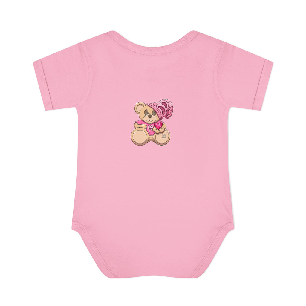 Pink Heart Teddy Bear Infant Bodysuit by GT Artland