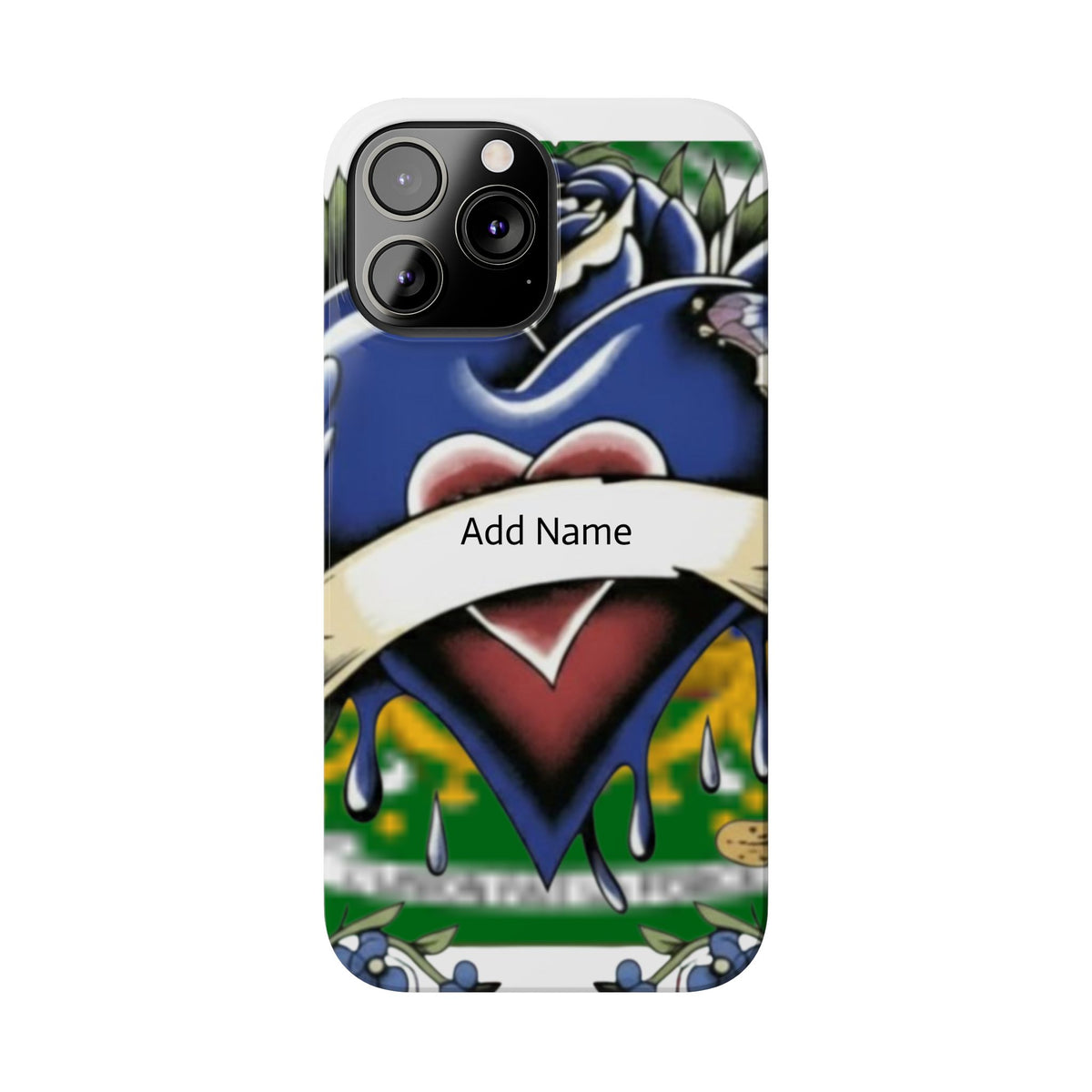 Blue Rose Garden Urban Styled Illustration Slim Phone Case |  by GT Artland