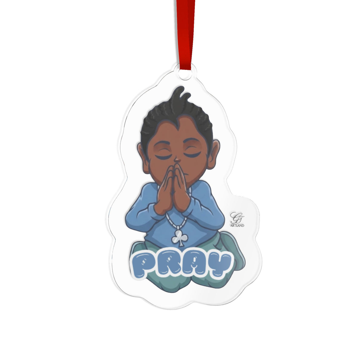 Child Praying Acrylic Ornament