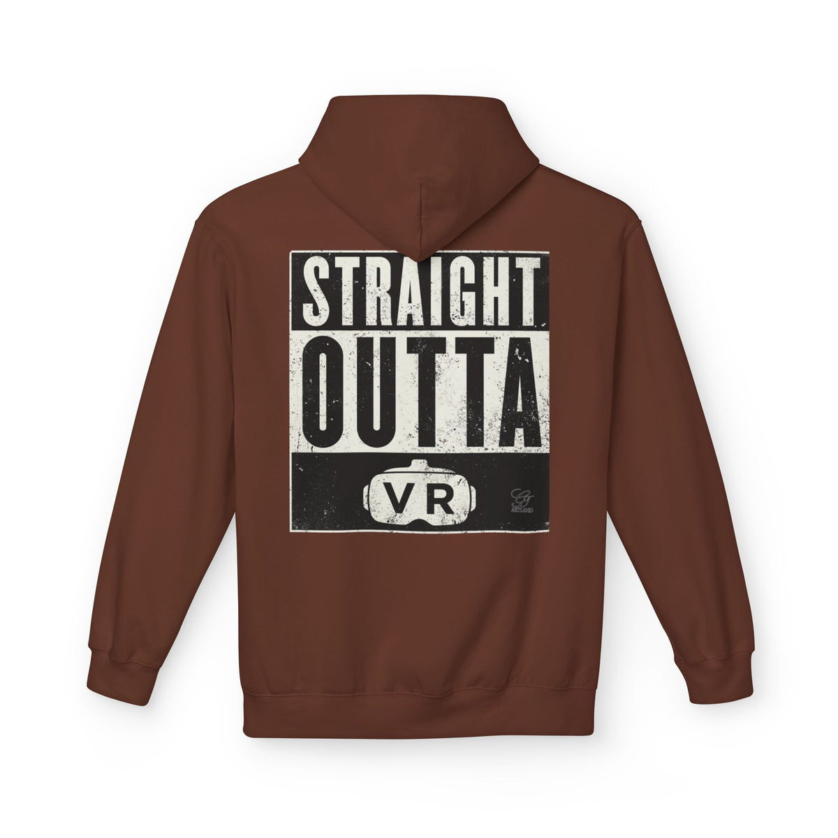 Straight Outta VR Hoodie | Retro Block Text Virtual Reality by GT Artland