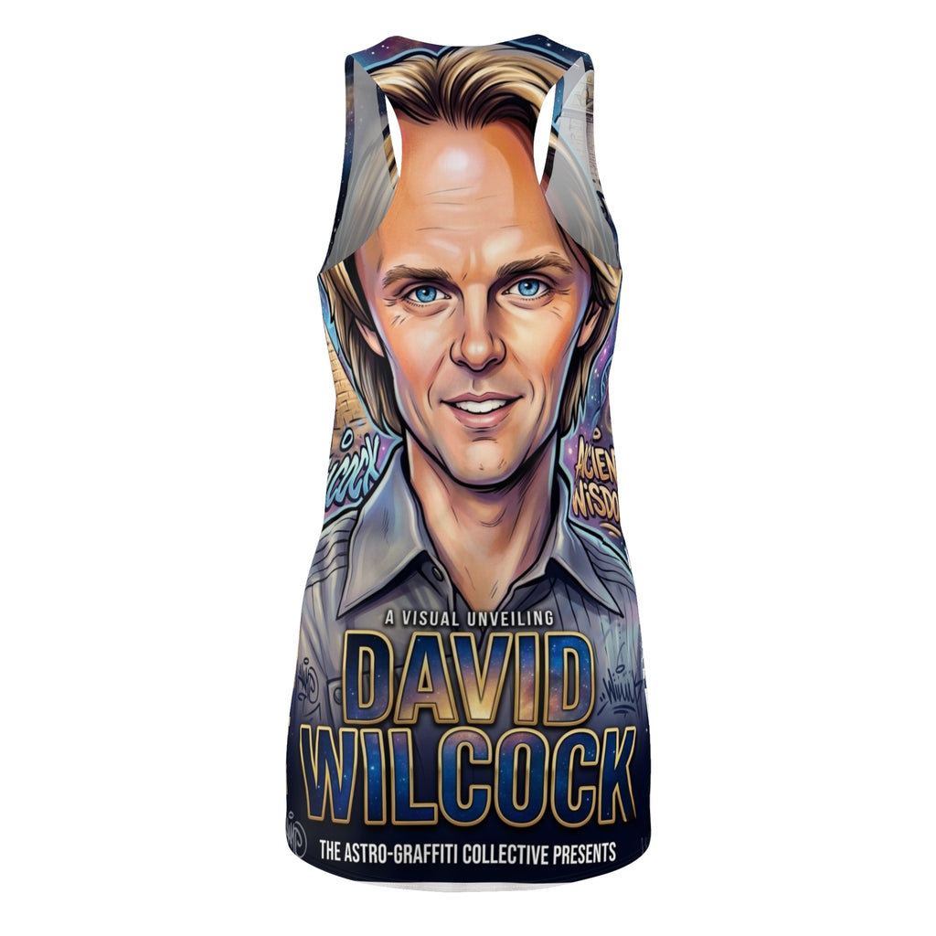 David Wilcock Portrait Caricature Dress | All-Over-Print Racerback Dress by GT Artland