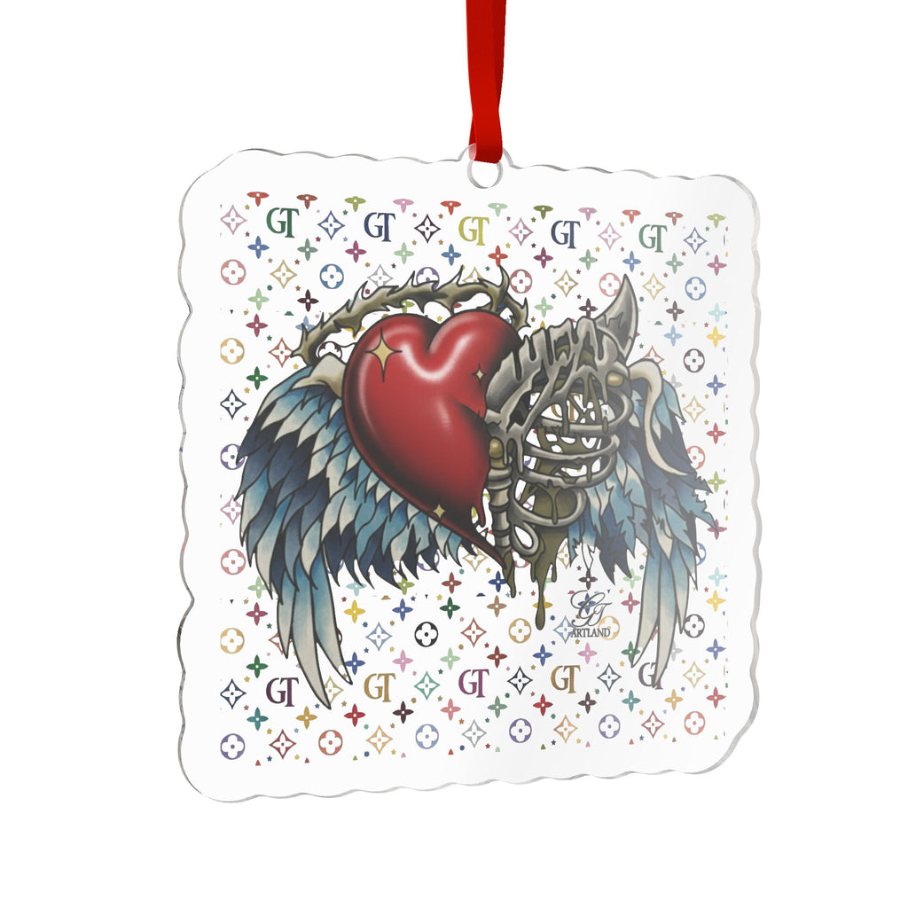 Gothic Anatomy Heart Acrylic Ornament by GT Artland